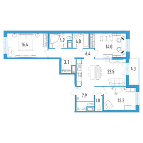 120,6 м², 3-комнатная квартира 24 120 000 ₽ - изображение 15