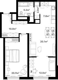 Квартира 80,6 м², 2-комнатная - изображение 1