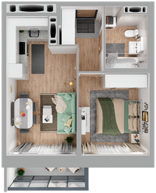 34,7 м², 1-комнатная квартира 6 526 772 ₽ - изображение 22