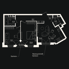 Квартира 66,7 м², 3-комнатная - изображение 2