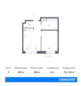 33,5 м², 1-комнатная квартира 8 062 744 ₽ - изображение 18