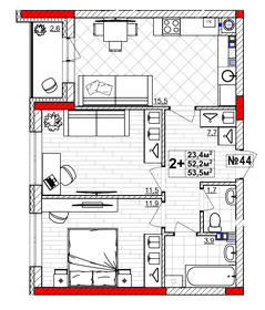 61,6 м², 3-комнатная квартира 5 000 000 ₽ - изображение 75
