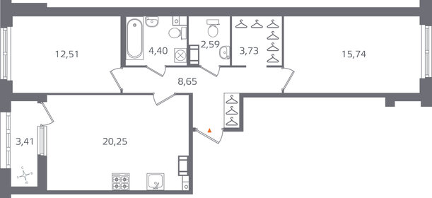 69 м², 2-комнатная квартира 19 253 324 ₽ - изображение 26
