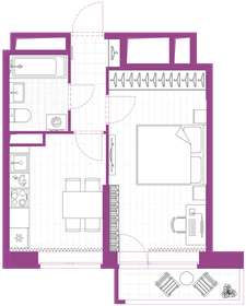 35,1 м², 1-комнатная квартира 5 500 000 ₽ - изображение 102