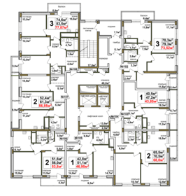 64,7 м², 2-комнатная квартира 13 500 000 ₽ - изображение 52