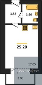 Квартира 24,9 м², студия - изображение 1