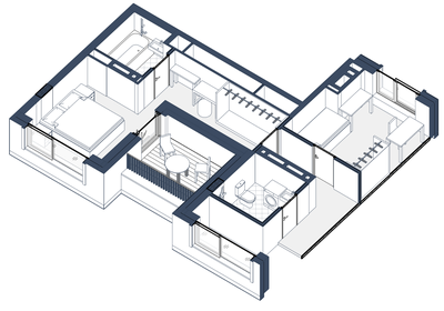 Квартира 111,3 м², 3-комнатная - изображение 2