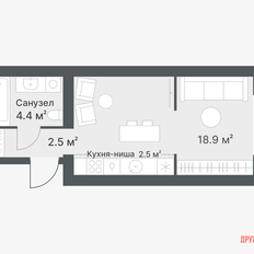 Квартира 28,3 м², студия - изображение 5