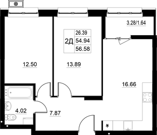 61 м², 2-комнатная квартира 8 500 000 ₽ - изображение 96