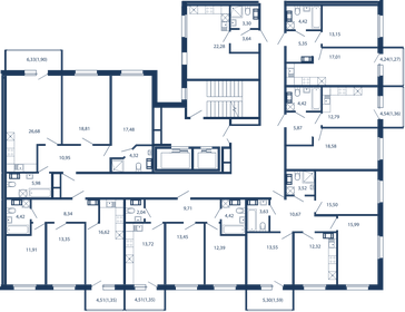 50,9 м², 2-комнатные апартаменты 22 151 878 ₽ - изображение 67