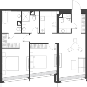 81,4 м², 2-комнатные апартаменты 59 795 724 ₽ - изображение 95