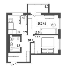 58,1 м², 2-комнатная квартира 6 100 000 ₽ - изображение 51