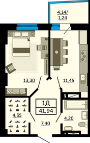 37,6 м², 1-комнатная квартира 5 117 680 ₽ - изображение 22