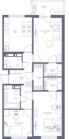 78 м², 3-комнатная квартира 9 441 630 ₽ - изображение 81