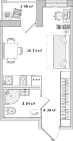 Квартира 25,8 м², студия - изображение 1