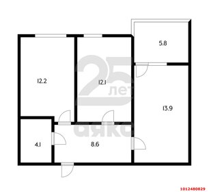 Квартира 50,9 м², 2-комнатная - изображение 1