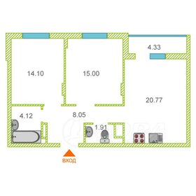 Квартира 68 м², 2-комнатная - изображение 1