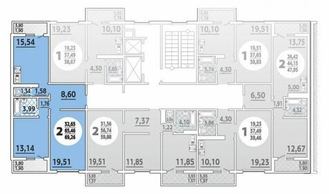 70 м², 2-комнатная квартира 5 230 000 ₽ - изображение 73