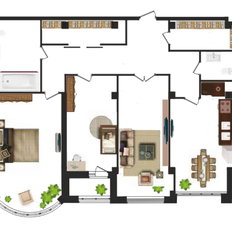 Квартира 143,6 м², 3-комнатная - изображение 2