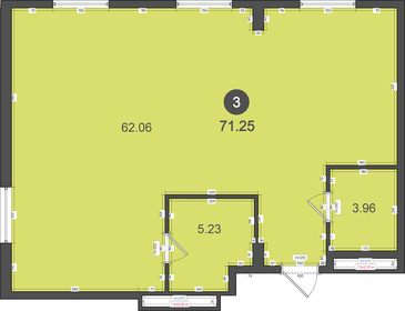 Квартира 71,3 м², 3-комнатная - изображение 1