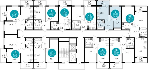 34,5 м², 1-комнатная квартира 17 363 850 ₽ - изображение 15