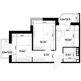 49,5 м², 3-комнатная квартира 7 449 750 ₽ - изображение 9