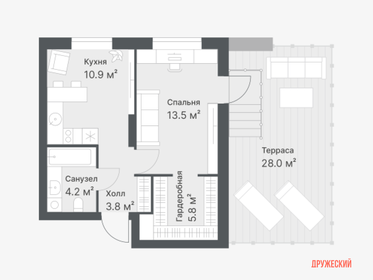 38,2 м², 1-комнатная квартира 8 010 000 ₽ - изображение 21