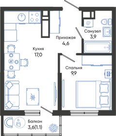 36,6 м², 1-комнатная квартира 7 347 450 ₽ - изображение 31