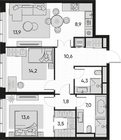 80 м², 3-комнатная квартира 28 000 000 ₽ - изображение 101