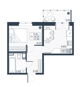 30,1 м², 1-комнатная квартира 4 394 956 ₽ - изображение 8