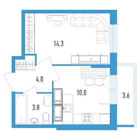 45,8 м², 1-комнатная квартира 10 300 000 ₽ - изображение 143