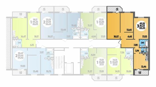 84,3 м², 3-комнатная квартира 7 126 999 ₽ - изображение 3