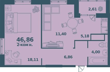 59,2 м², 3-комнатная квартира 3 600 000 ₽ - изображение 72