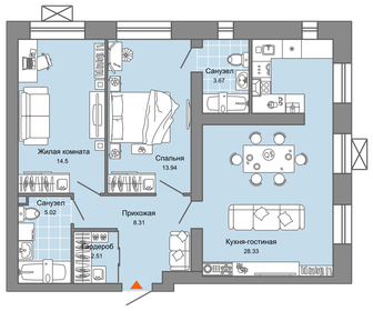 80 м², 3-комнатная квартира 7 839 000 ₽ - изображение 25