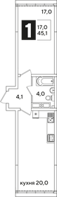46,4 м², 1-комнатная квартира 6 900 000 ₽ - изображение 64