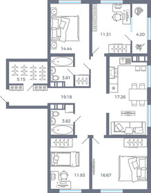 21,3 м², квартира-студия 3 763 491 ₽ - изображение 50