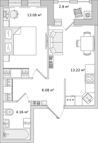 34,3 м², 1-комнатная квартира 5 391 566 ₽ - изображение 77