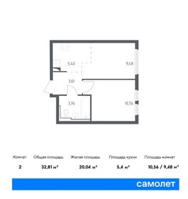 Квартира 59,7 м², 2-комнатная - изображение 1