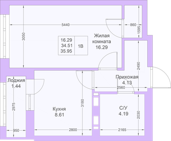 49 м², 1-комнатная квартира 8 825 400 ₽ - изображение 64