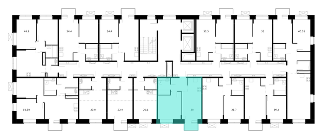 Квартира 38 м², 1-комнатная - изображение 2