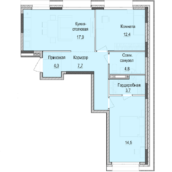 65 м², 2-комнатная квартира 9 121 000 ₽ - изображение 1