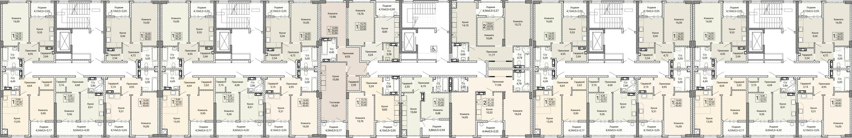 34,5 м², 1-комнатная квартира 2 200 000 ₽ - изображение 147