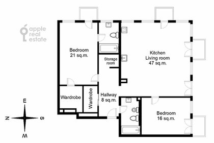 Квартира 116 м², 3-комнатная - изображение 1