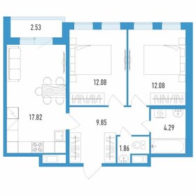 Квартира 59,2 м², 2-комнатная - изображение 1