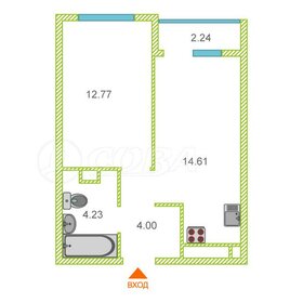 Квартира 35,5 м², 1-комнатная - изображение 1