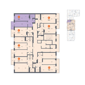 70 м², 3-комнатная квартира 7 500 000 ₽ - изображение 75