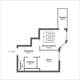 53 м², 2-комнатная квартира 4 150 000 ₽ - изображение 73