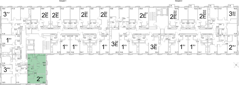 58 м², 2-комнатная квартира 5 500 000 ₽ - изображение 51