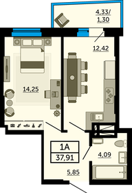 37,6 м², 1-комнатная квартира 5 117 680 ₽ - изображение 12