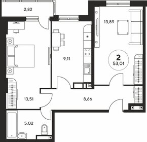 48 м², 2-комнатная квартира 7 400 000 ₽ - изображение 40